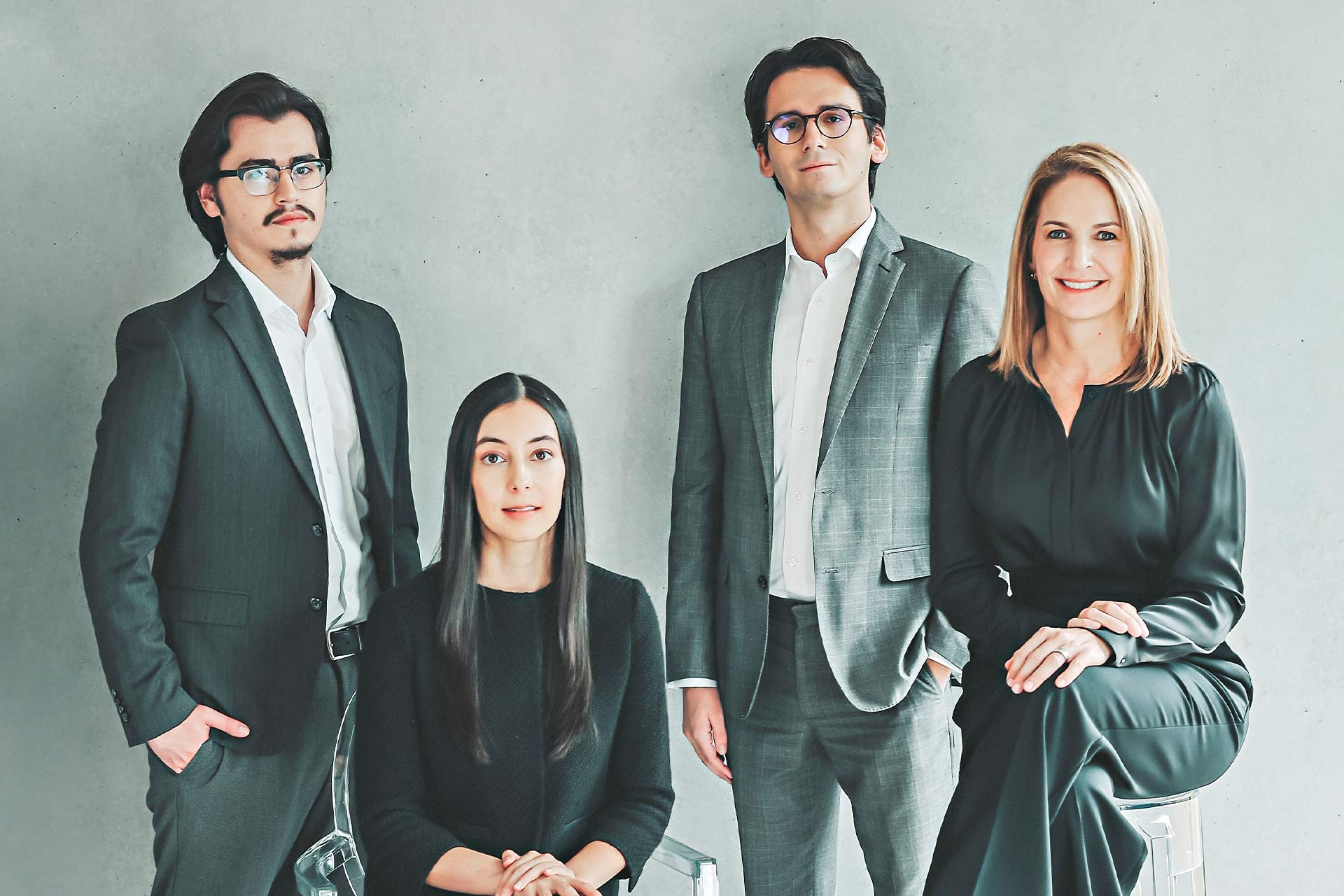 Portrait of the lawyers of the DJ Arbitraje team, Karima Sauma, Nathan Gervais and Dyalá Jiménez